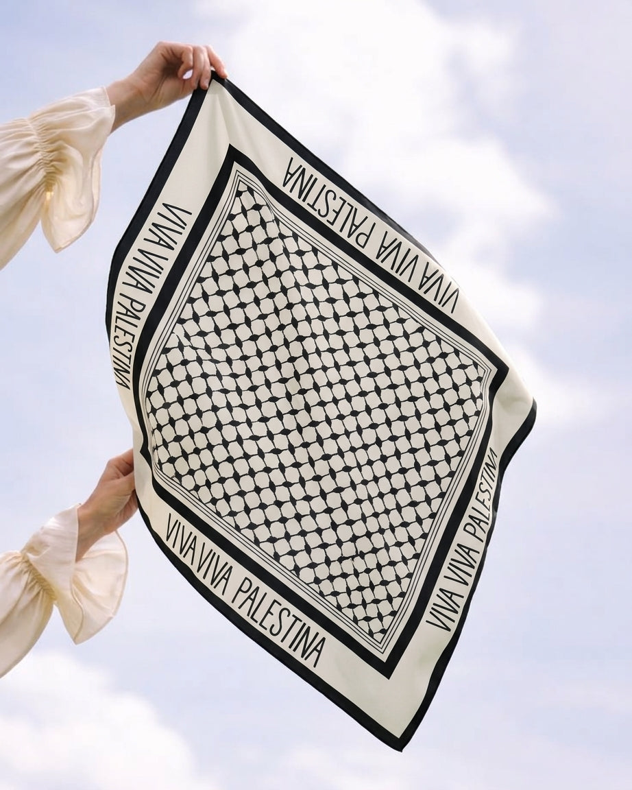 Viva Viva Palestina Silk Scarf | 21"x21"