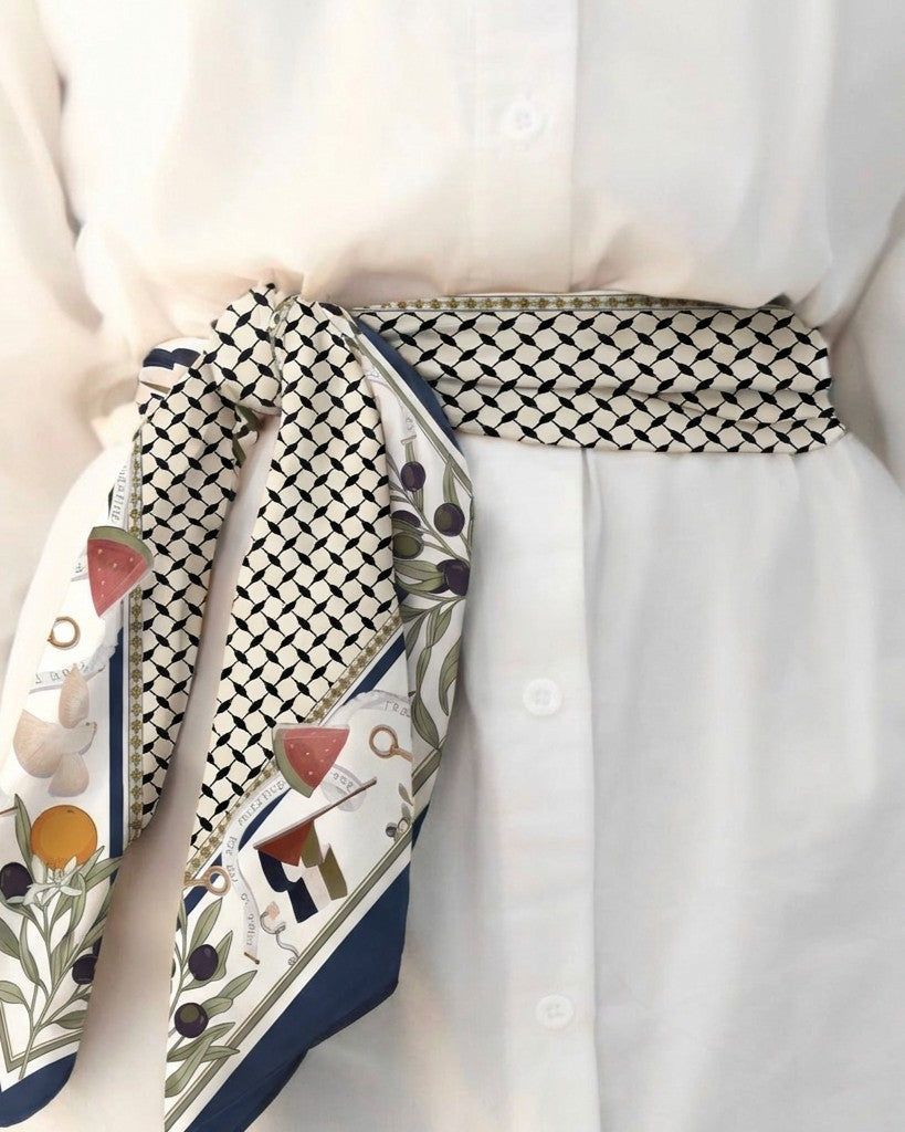 Heritage Silk Scarf - Navy | 35"x35"