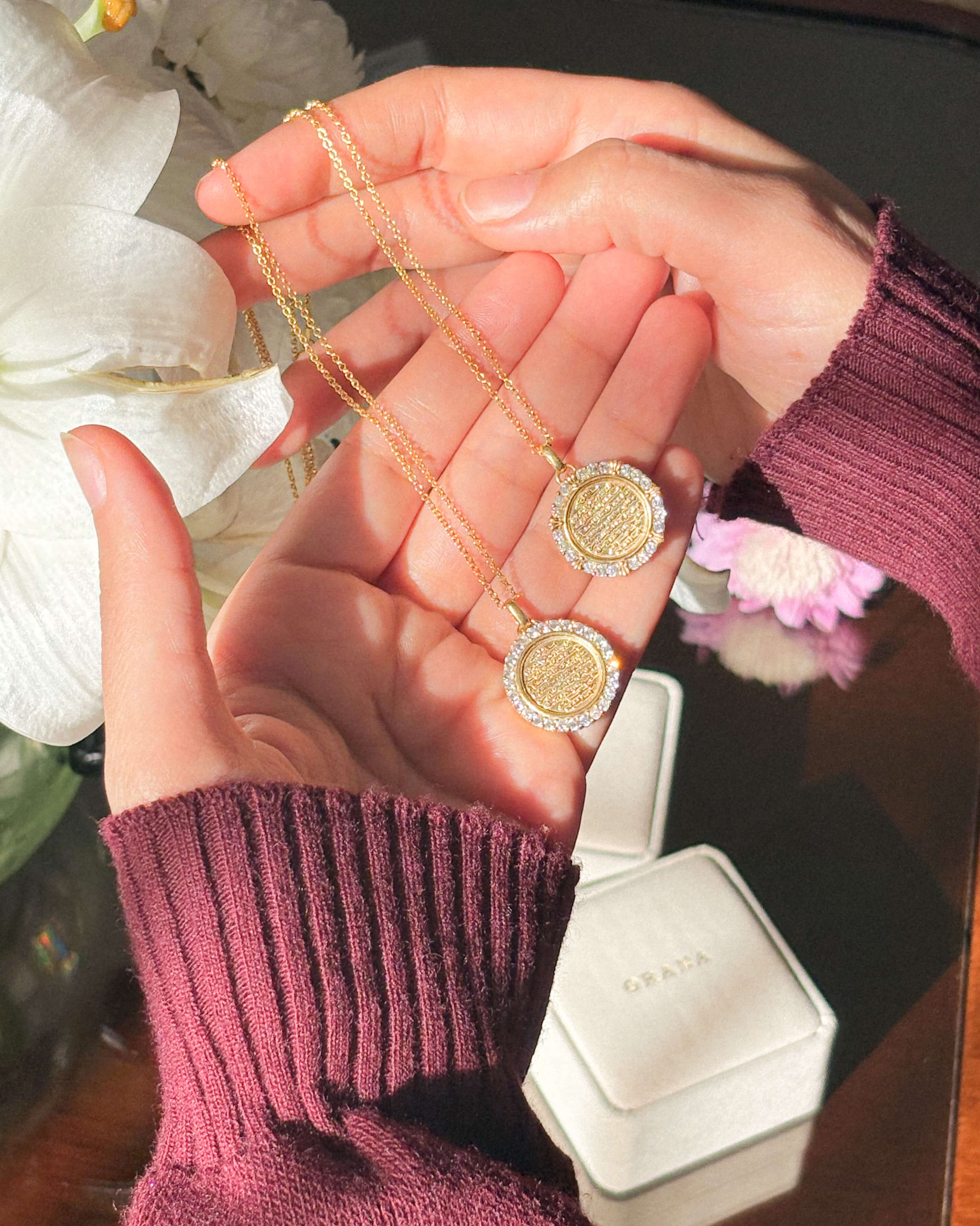 Ayatul Kursi Sterling Silver Half Locket