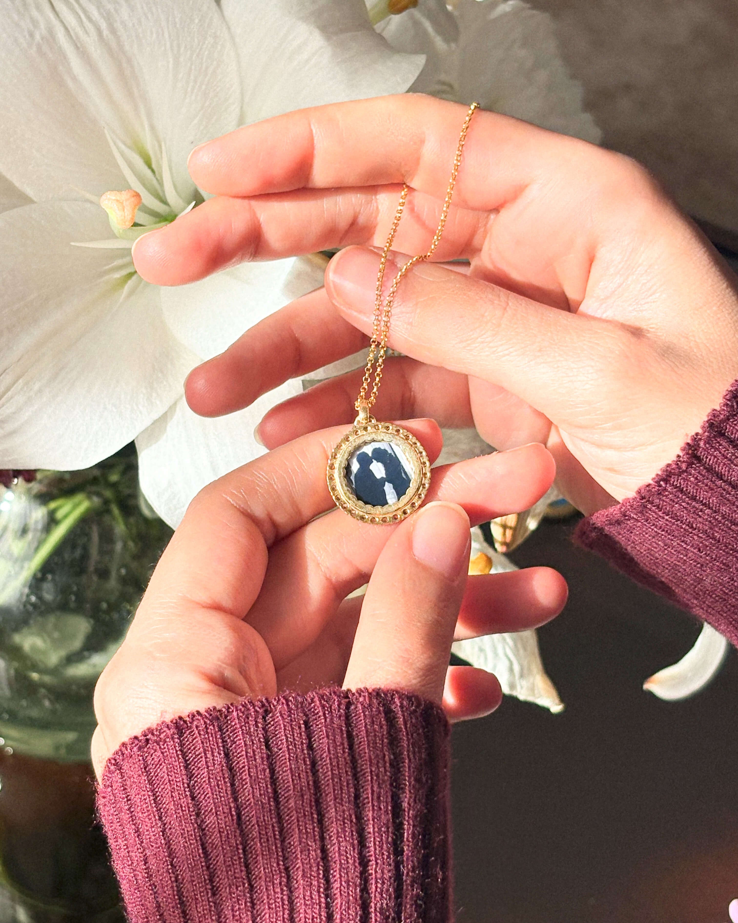 Ayatul Kursi Sterling Silver Half Locket