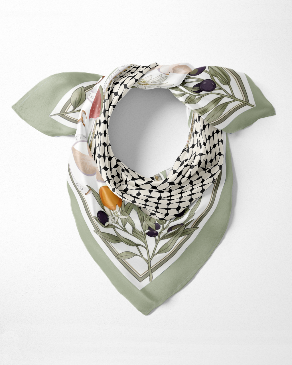 Heritage Silk Scarf - Green | 35"x35"
